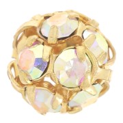 Palla Strass mm. 8 dorata Crystal AB|raw }}