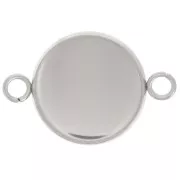 Distanziatore incastonato per cabochon a fondo piatto da 14 mm - Acciaio inossidabile 304L x1