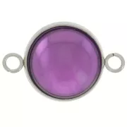 Distanziatore incastonato per cabochon a fondo piatto da 14 mm - Acciaio inossidabile 304L x1