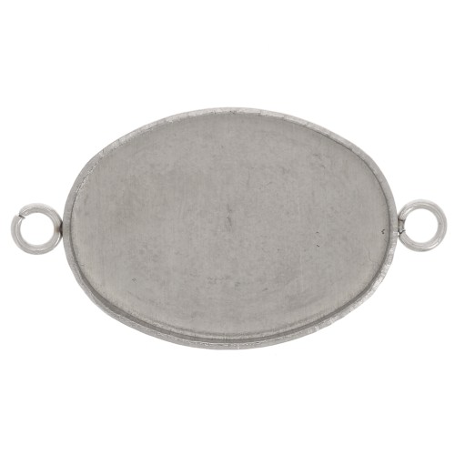 Distanziatore cabochon per cabochon a fondo piatto 18x13 mm-acciaio inox 304 x1