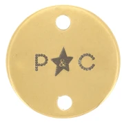 Distanziatori personalizzati 12mm con logo simplice - acciaio inox 304 dorato x100