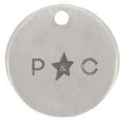 Ciondoli personalizzati da 12 mm con logo simplice - Acciaio inossidabile 304 x100|raw }}