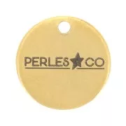 Ciondoli personalizzati 8mm con logo complesso - acciaio inox 304 dorato x100