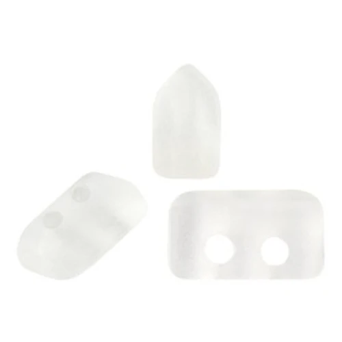 Perle in vetro Piros® di Puca® 2x5 mm - Crystal Mat x10g