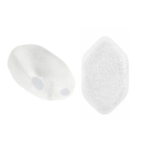 Perle in vetro Paros® par Puca® 7x4mm Crystal Mat x10g