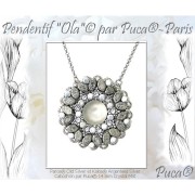 Perle in vetro Paros® par Puca® 7x4mm Crystal Mat x10g