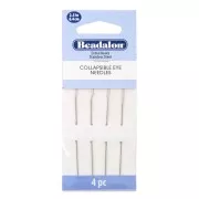 Aghi infilaperle Occhio Centrale riformabili da 6,4 cm Extra Larga-Acciaio inox x4