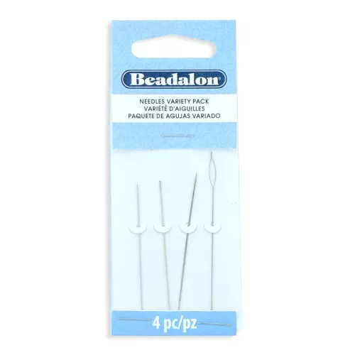 Assortimento di aghi per perline - Acciaio inox x4