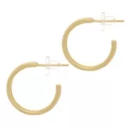 Orecchini cerchio aperto 18 mm -placcato oro 3 micron x2