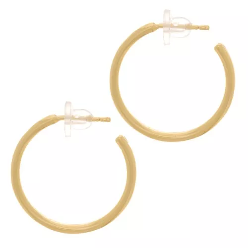 Orecchini cerchio aperto 23 mm - placcato oro 3 micron x2