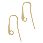 Ganci per orecchie design 18 mm - placcati in oro 3 micron x2|raw }}