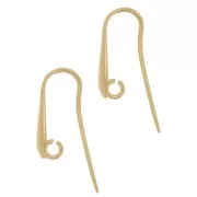 Ganci per orecchie design 18 mm - placcati in oro 3 micron x2