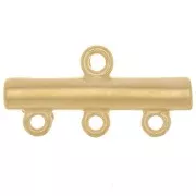 Distanziatore a 3 file 9x19 mm - placcato oro 3 micron x1