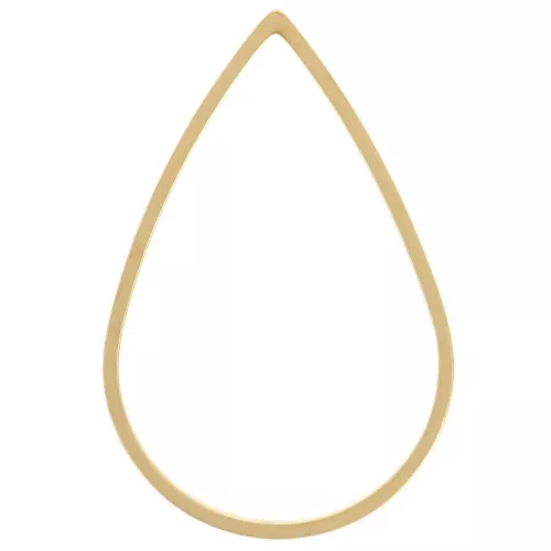 Anelli di montaggio e tessitura goccia 26x17 mm - Acciaio inox 316L Oro x1