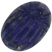 Sfera ovale incisa di scarabeo 14x10 mm pietra semipreziosa - Lapislazzuli x1