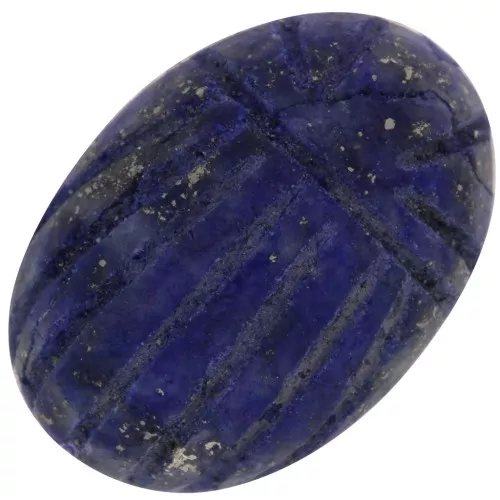 Sfera ovale incisa di scarabeo 14x10 mm pietra semipreziosa - Lapislazzuli x1
