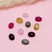 Sfera ovale incisa di scarabeo 14x10 mm pietra semipreziosa - Lapislazzuli x1