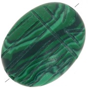 Perlina di scarabeo incisa ovale 16x12mm imitazion pietra semipreziosa - Malachite|raw }}