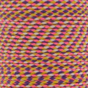 Cordoncino di cotone intrecciato 2 mm -Rosa fluorescente-Viola - Ocra - Bianco x1m|raw }}