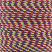 Cordoncino di cotone intrecciato 2 mm - Rosso - Rosa - Verde chiaro - Viola scuro x1m