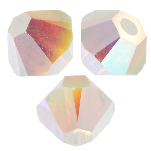 PureCrystal 5328 Biconi di cristallo da 3 mm - Opale bianco AB 2X x50