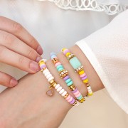 Ciondolo triangolo 12x9 mm pietra semipreziosa sfaccettata -dorato- Labradorite