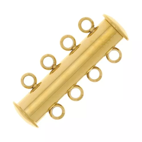 Chiusura magnetica e scorrevole 4 file 24,5 mm - Acciaio inox 304 dorato x1