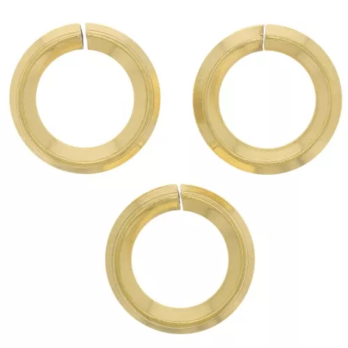 Anelli tondi aperti limati 10x1,8 mm - Acciaio inossidabile 304 Dorato x10