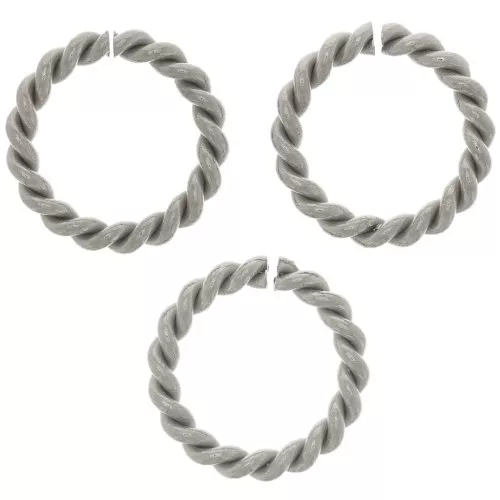 Anelli aperti tondi ritorti 10x1,45 mm - Acciaio inossidabile 304 x10