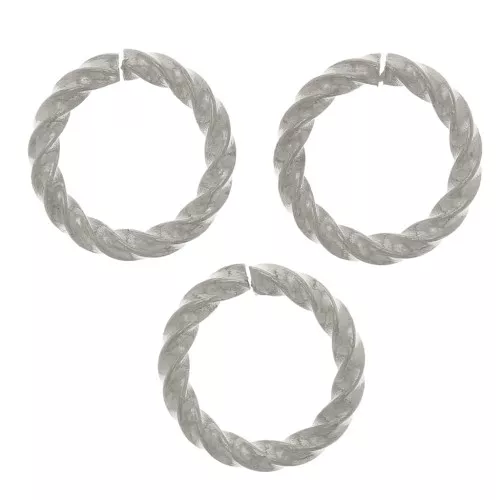 Anelli aperti tondi ritorti 8x1,20 mm - Acciaio inox 304 x10