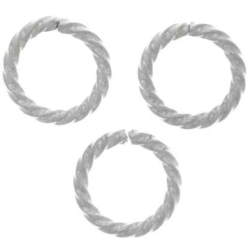 Anelli aperti tondi ritorti 10x1,40 mm - Acciaio inossidabile 304 x10