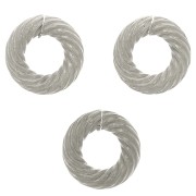 Anelli aperti tondi striati 8x2 mm - acciaio inossidabile 304 x10|raw }}