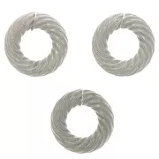Anelli aperti tondi striati 8x2 mm - acciaio inossidabile 304 x10