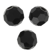 Perline sfaccettate rotonde di cristallo Preciosa 3mm - Jet x20|raw }}