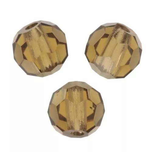 Perline sfaccettate di cristallo Preciosa 3mm - Topazio affumicato x20