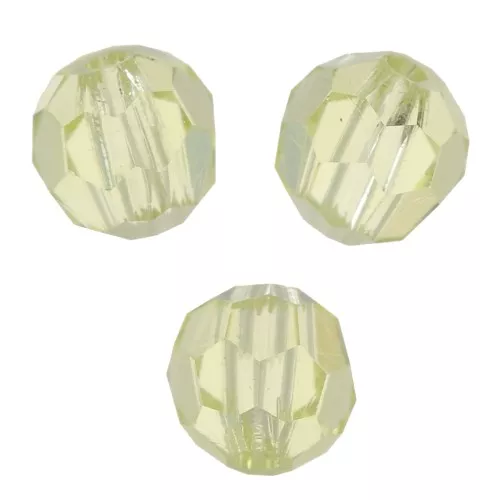 Perline sfaccettate rotonde di cristallo Preciosa 3mm - Jonquil x20