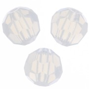 Perline sfaccettate rotonde di cristallo Preciosa 5mm - Opale bianco x15
