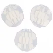 Perline sfaccettate rotonde di cristallo Preciosa 5mm - Opale bianco x15