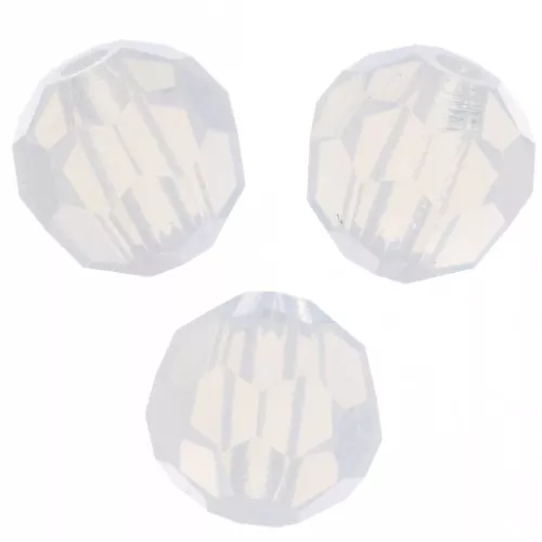 Perline sfaccettate rotonde di cristallo Preciosa 5mm - Opale bianco x15