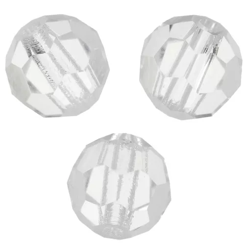 Preciosa Crystal perline sfaccettate rotonde 5 mm - Crystal x15