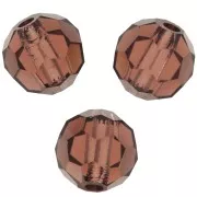 Preciosa Crystal Round Faceted Beads 5mm - Light Burgundy x15