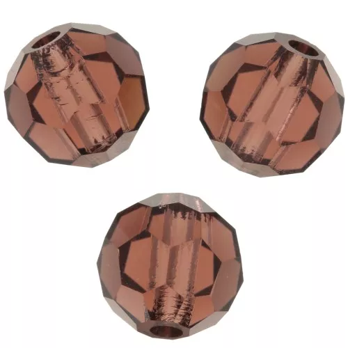 Preciosa Crystal Round Faceted Beads 5mm - Light Burgundy x15
