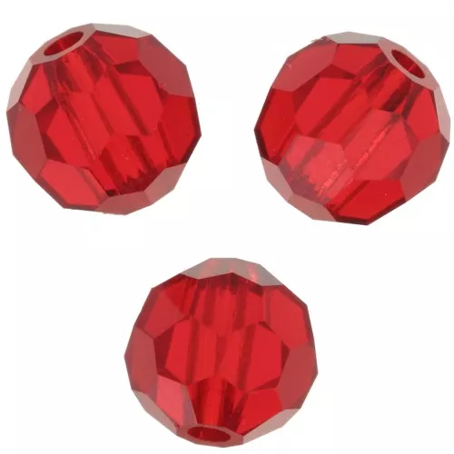 Perline sfaccettate rotonde di cristallo Preciosa 5mm - Siam chiaro x15