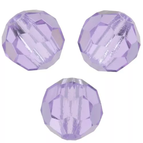 Perline sfaccettate rotonde di cristallo Preciosa 5mm - Viola x15
