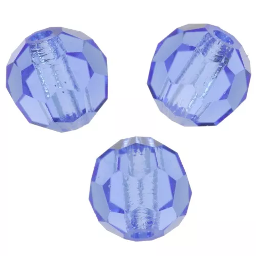Perline sfaccettate rotonde di cristallo Preciosa 5mm - Zaffiro x15
