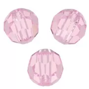 Perline sfaccettate rotonde di cristallo Preciosa 5mm - Zaffiro rosa x15