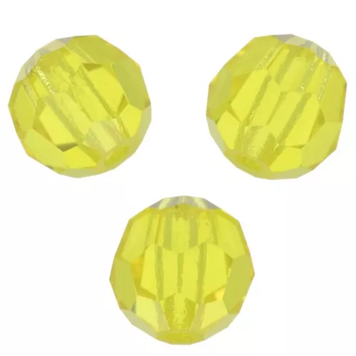 Perline sfaccettate rotonde di cristallo Preciosa 5mm - Citrino x15