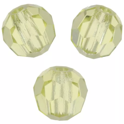 Perline sfaccettate rotonde di cristallo Preciosa 4mm - Jonquil x20