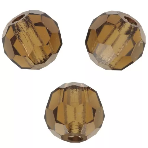 Perline sfaccettate di cristallo Preciosa 4mm - Smoked Topaz x20