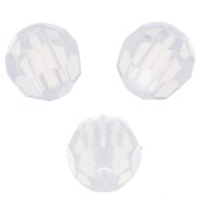 Perline sfaccettate rotonde di cristallo Preciosa 4mm - White Opal x20